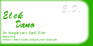 elek dano business card